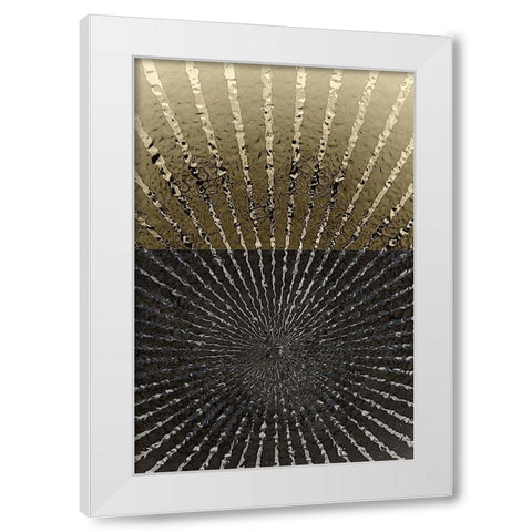 Two Tone Burst White Modern Wood Framed Art Print by Allen, Kimberly