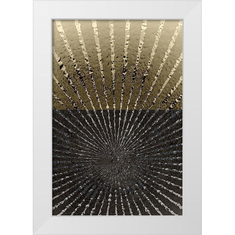 Two Tone Burst White Modern Wood Framed Art Print by Allen, Kimberly