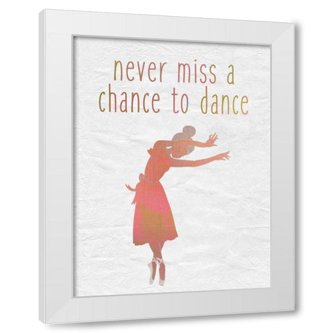 Dance B White Modern Wood Framed Art Print by Allen, Kimberly