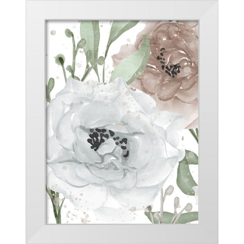 Floral Bloom Panel 1 White Modern Wood Framed Art Print by Allen, Kimberly
