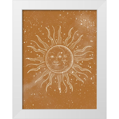 Sun Moon White Modern Wood Framed Art Print by Allen, Kimberly