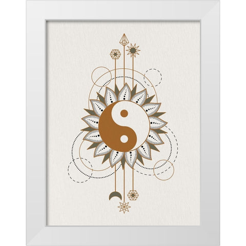 Ying Yang White Modern Wood Framed Art Print by Allen, Kimberly
