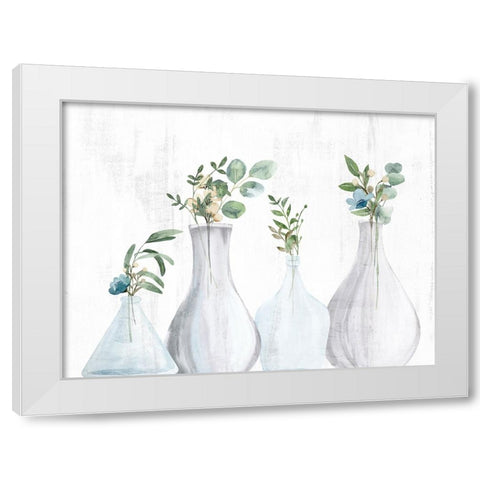 All Four White Modern Wood Framed Art Print by Allen, Kimberly