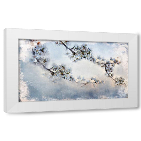 Magnolia Branch White Modern Wood Framed Art Print by Allen, Kimberly