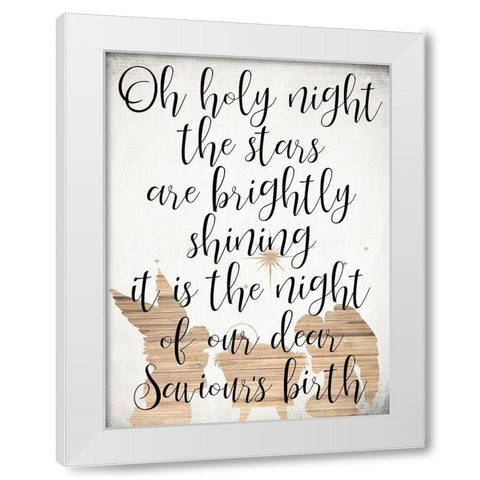Holy Night Angels White Modern Wood Framed Art Print by Allen, Kimberly