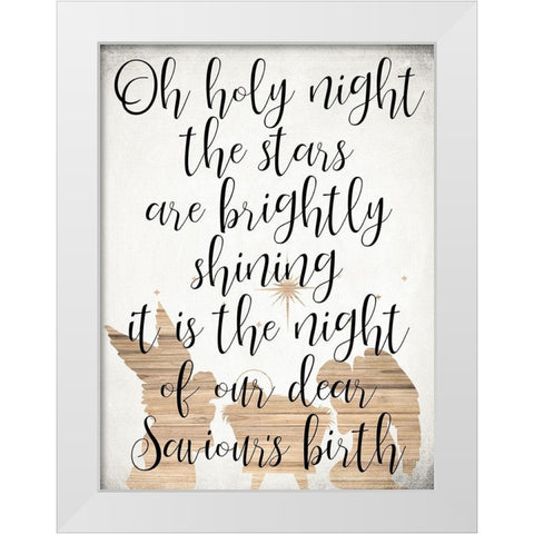 Holy Night Angels White Modern Wood Framed Art Print by Allen, Kimberly