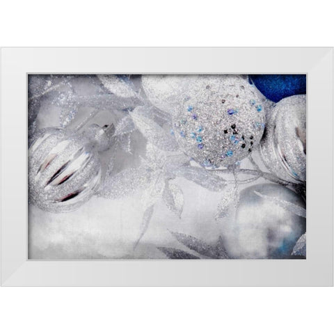 Frosted Ornaments White Modern Wood Framed Art Print by Allen, Kimberly