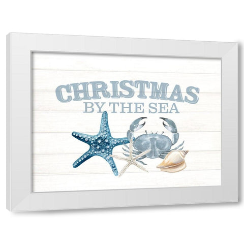 Christmas By The Sea White Modern Wood Framed Art Print by Allen, Kimberly
