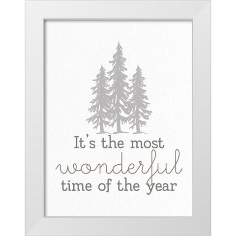 Most Wonderful Time White Modern Wood Framed Art Print by Allen, Kimberly