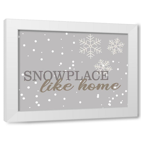 Snowplace White Modern Wood Framed Art Print by Allen, Kimberly