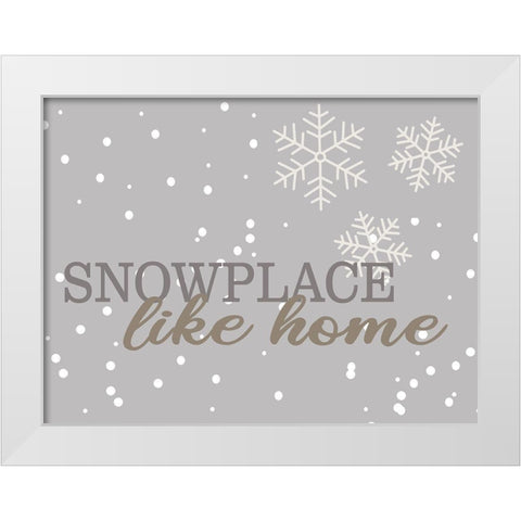 Snowplace White Modern Wood Framed Art Print by Allen, Kimberly