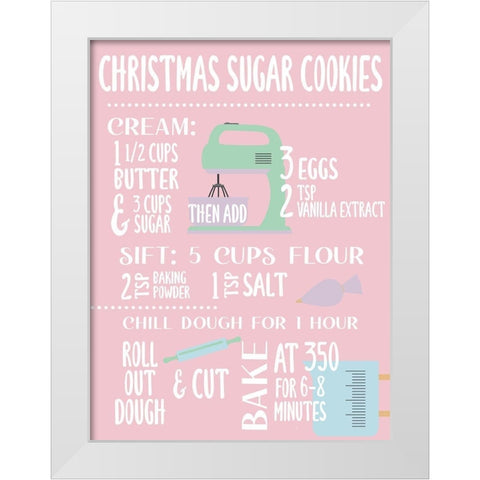 Christmas Cookies White Modern Wood Framed Art Print by Allen, Kimberly