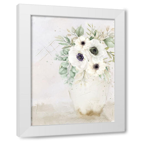Vase of White 2 White Modern Wood Framed Art Print by Allen, Kimberly