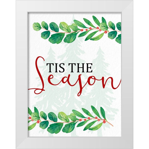 Tis White Modern Wood Framed Art Print by Allen, Kimberly