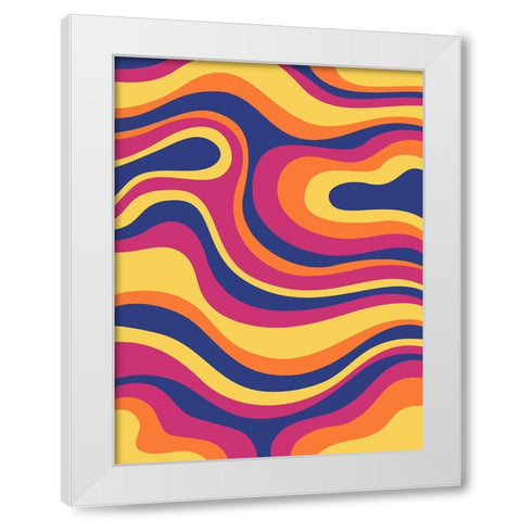 Groovy Swirl White Modern Wood Framed Art Print by Allen, Kimberly