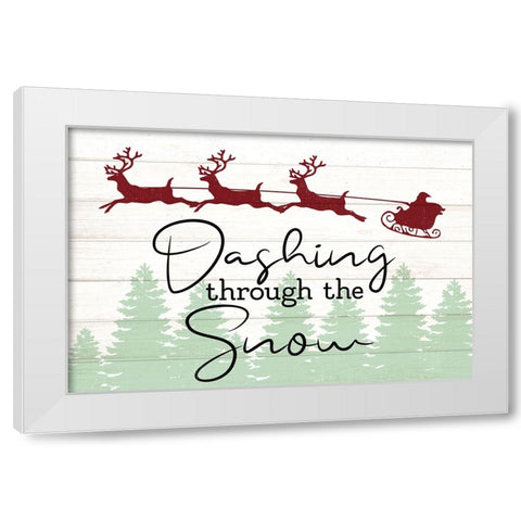 Dashing White Modern Wood Framed Art Print by Allen, Kimberly