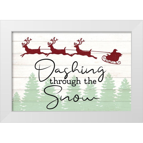 Dashing White Modern Wood Framed Art Print by Allen, Kimberly
