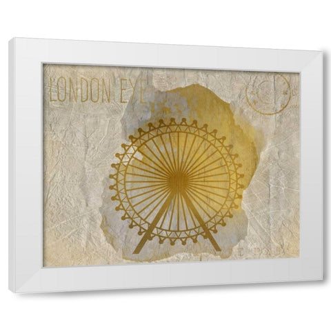 A Day in London C White Modern Wood Framed Art Print by Allen, Kimberly