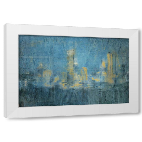 A Night In The City White Modern Wood Framed Art Print by Allen, Kimberly