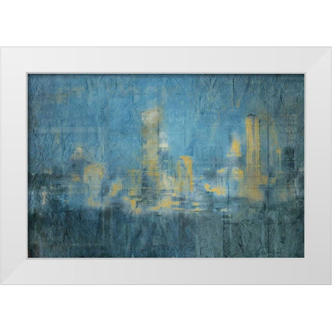 A Night In The City White Modern Wood Framed Art Print by Allen, Kimberly
