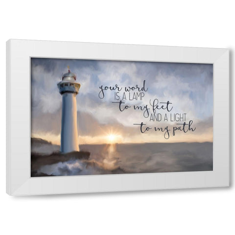 Your Word V2 White Modern Wood Framed Art Print by Allen, Kimberly