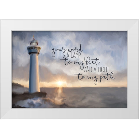 Your Word V2 White Modern Wood Framed Art Print by Allen, Kimberly