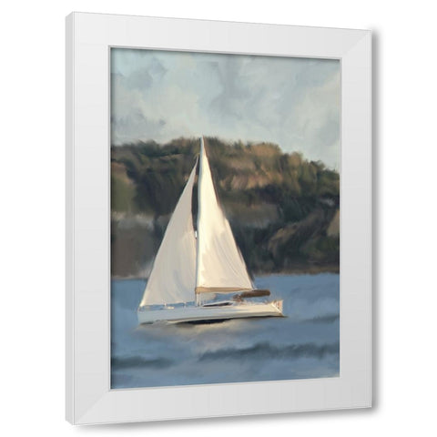Out To Sea V2 White Modern Wood Framed Art Print by Allen, Kimberly
