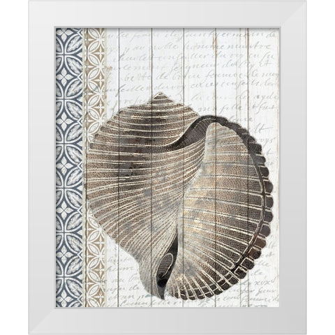 Shells 1 White Modern Wood Framed Art Print by Allen, Kimberly