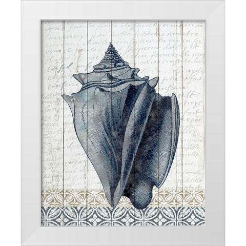 Shells 2 White Modern Wood Framed Art Print by Allen, Kimberly