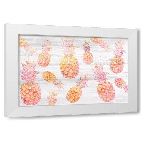 Pinneapple 2 White Modern Wood Framed Art Print by Allen, Kimberly