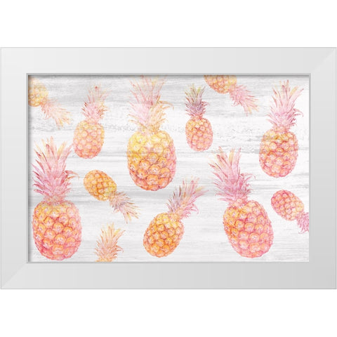 Pinneapple 2 White Modern Wood Framed Art Print by Allen, Kimberly