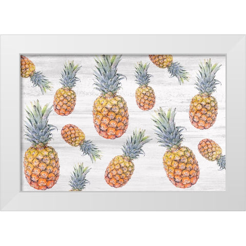Pinneapple 1 White Modern Wood Framed Art Print by Allen, Kimberly