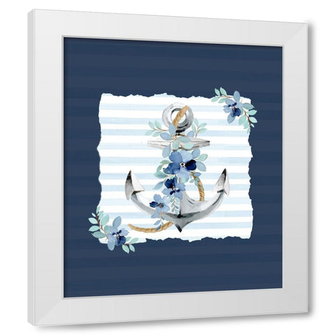 Floral Anchor 2 White Modern Wood Framed Art Print by Allen, Kimberly