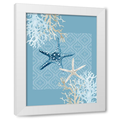 Starfish Tours White Modern Wood Framed Art Print by Allen, Kimberly