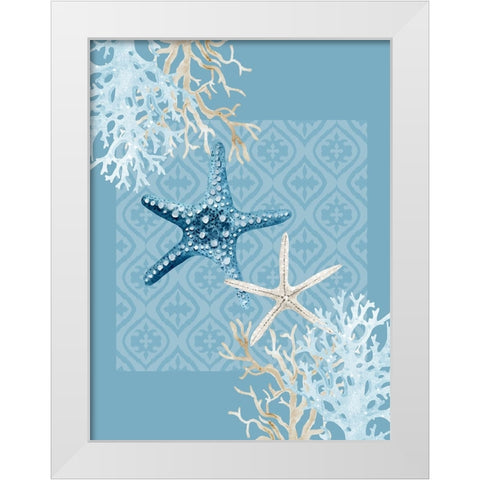 Starfish Tours White Modern Wood Framed Art Print by Allen, Kimberly