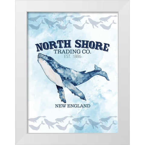 North Shore White Modern Wood Framed Art Print by Allen, Kimberly