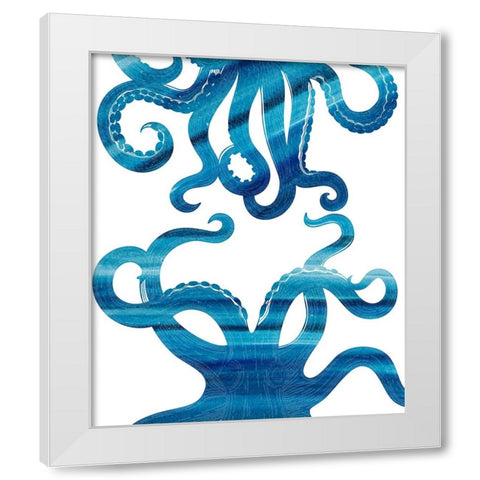 Ombre Octopus White Modern Wood Framed Art Print by Allen, Kimberly