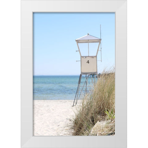 Lifeguard Tower V2 White Modern Wood Framed Art Print by Allen, Kimberly