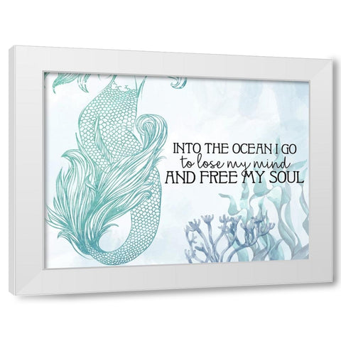 Into The Ocean White Modern Wood Framed Art Print by Allen, Kimberly
