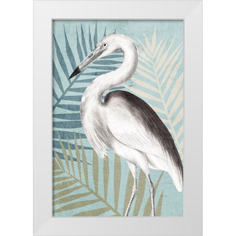 Beach Crane 2 White Modern Wood Framed Art Print by Allen, Kimberly