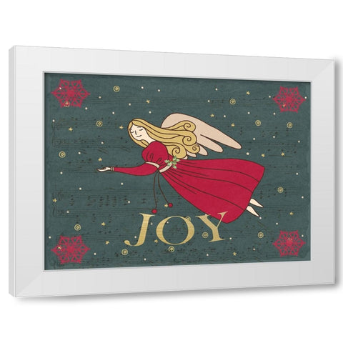 Christmas Angel White Modern Wood Framed Art Print by Allen, Kimberly