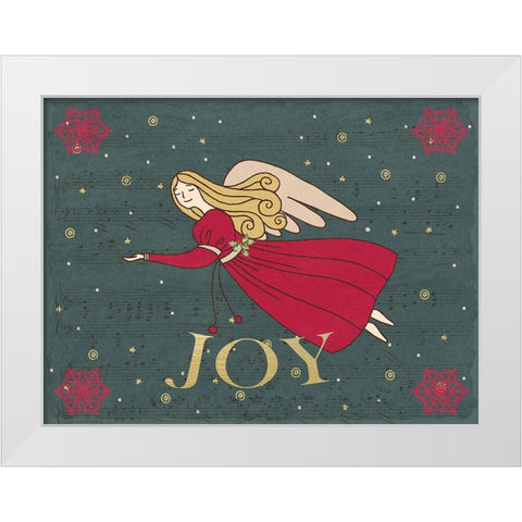 Christmas Angel White Modern Wood Framed Art Print by Allen, Kimberly