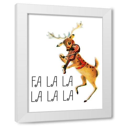 Reindeer Christmas 1 White Modern Wood Framed Art Print by Allen, Kimberly