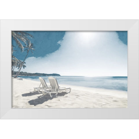 Two Sitting White Modern Wood Framed Art Print by Allen, Kimberly