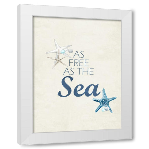 As Free as the Sea White Modern Wood Framed Art Print by Allen, Kimberly
