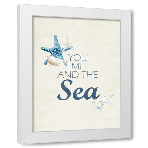 You Me And The Sea White Modern Wood Framed Art Print by Allen, Kimberly