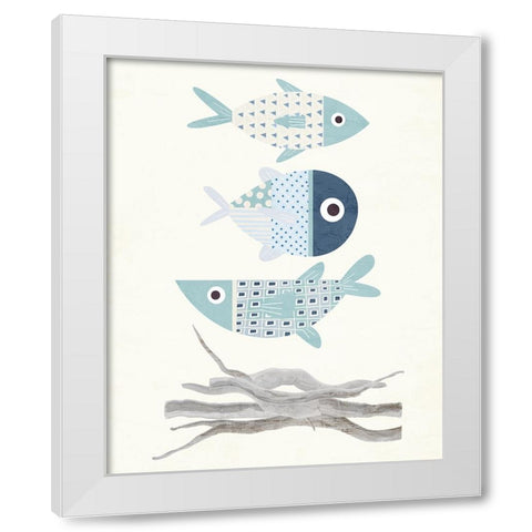 Stacked 1 White Modern Wood Framed Art Print by Allen, Kimberly