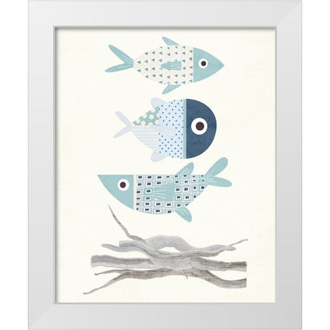 Stacked 1 White Modern Wood Framed Art Print by Allen, Kimberly