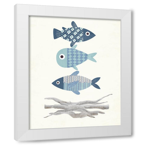 Stacked 2 White Modern Wood Framed Art Print by Allen, Kimberly