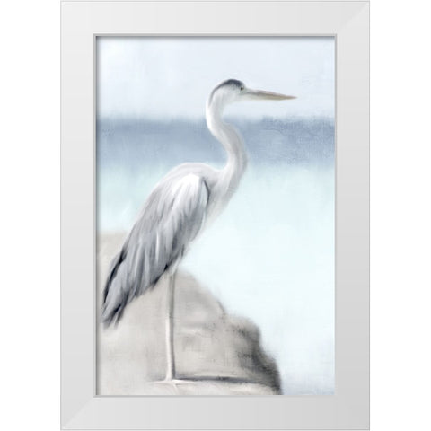 Herons View White Modern Wood Framed Art Print by Allen, Kimberly